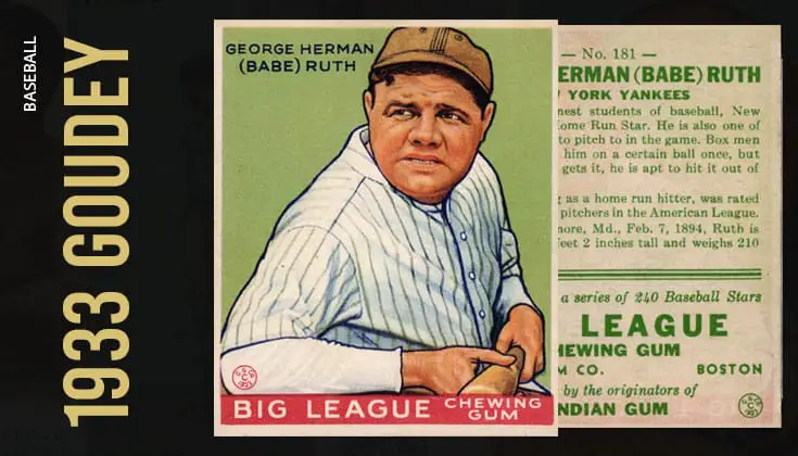 1933 Goudey Baseball Cards