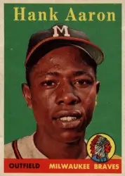 1958 hank aaron yellow baseball card