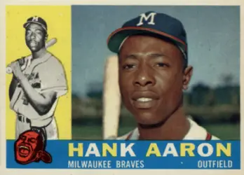 Hank Aaron Milwaukee Braves Post Cereal Baseball Card 