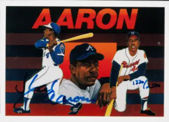 1991 hank aaron auto