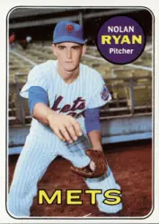 1969 Milton Bradley Win-A-Card Game - 1968 Topps Baseball #177 - Rookie  Stars (Jerry Koosman, Nolan Ryan) [SGC Authentic]