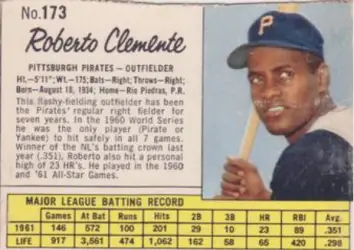 Most Valuable Roberto Clemente Baseball Card - MoneyMade