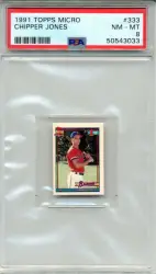 Top 7 Chipper Jones Rookie Card Investments – The Dugout - MoneyMade