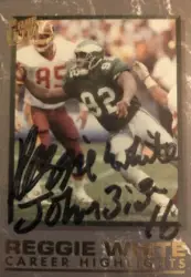 Reggie White Signed 1992 Fleer Ultra Career Highlights #10 With