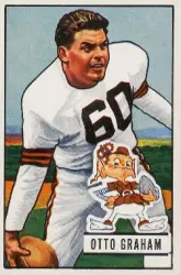 Otto Graham Cleveland Browns Football Card / Stats 18x24 Full Color Poster