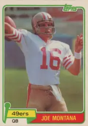 1989 Score Joe Montana Steve Young Jerry Rice Football Card 