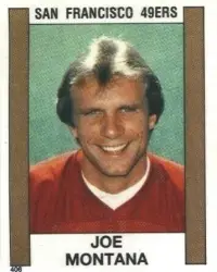 Joe Montana San Francisco 49ers 1989 Panini sticker album